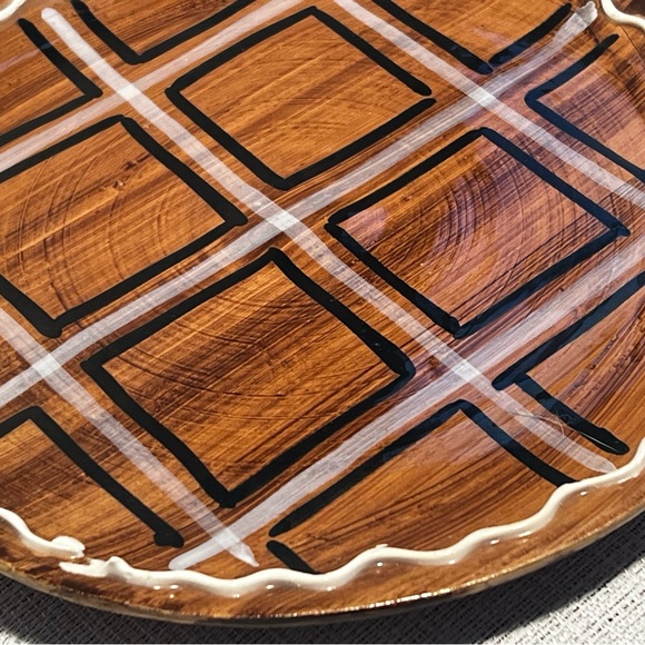 Vintage Mid Century Handmade Italian Waffle Plates (2) - Picture 11 of 11